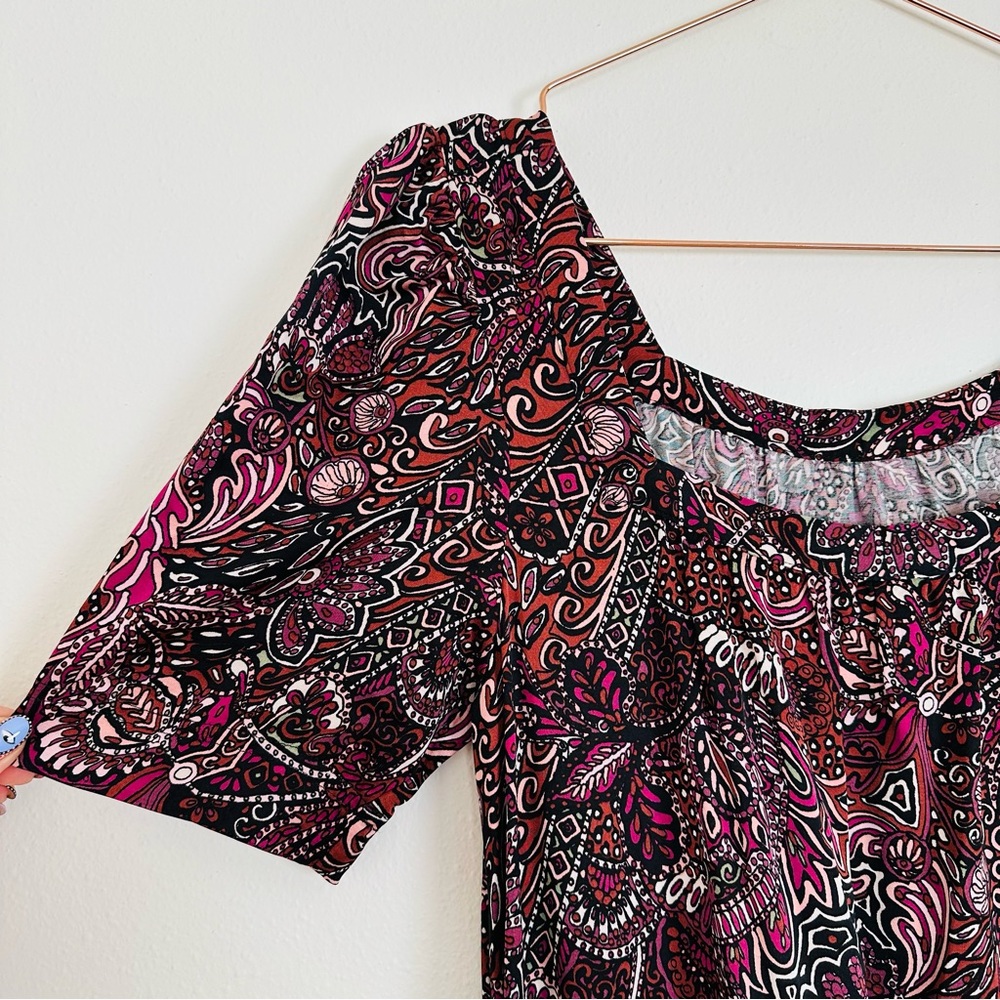 Maeve by Anthropologie Lisabetta Dark Floral Maxi Dress Oversized Boho - Picture 14 of 16